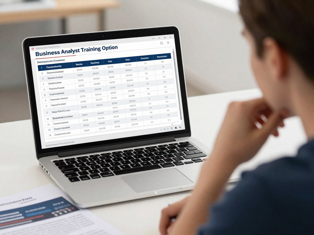 Business analyst course comparison and selection process