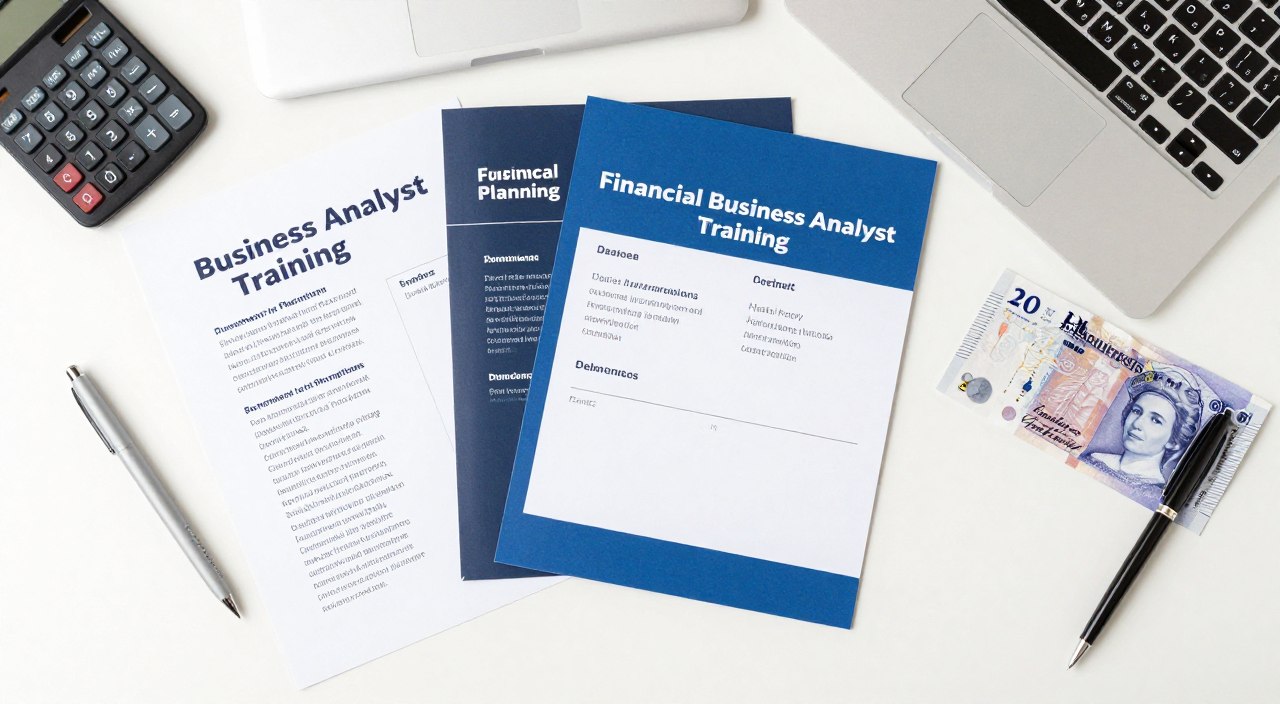 Business analyst course investment planning concept
