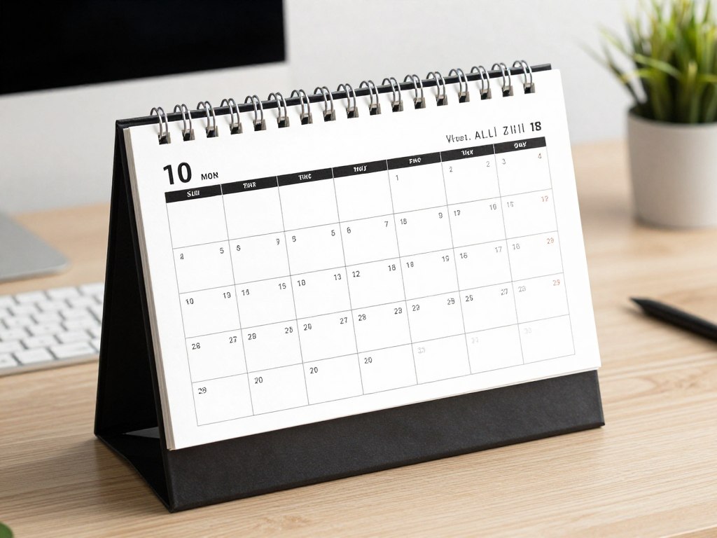 Calendar showing interview follow-up timeline