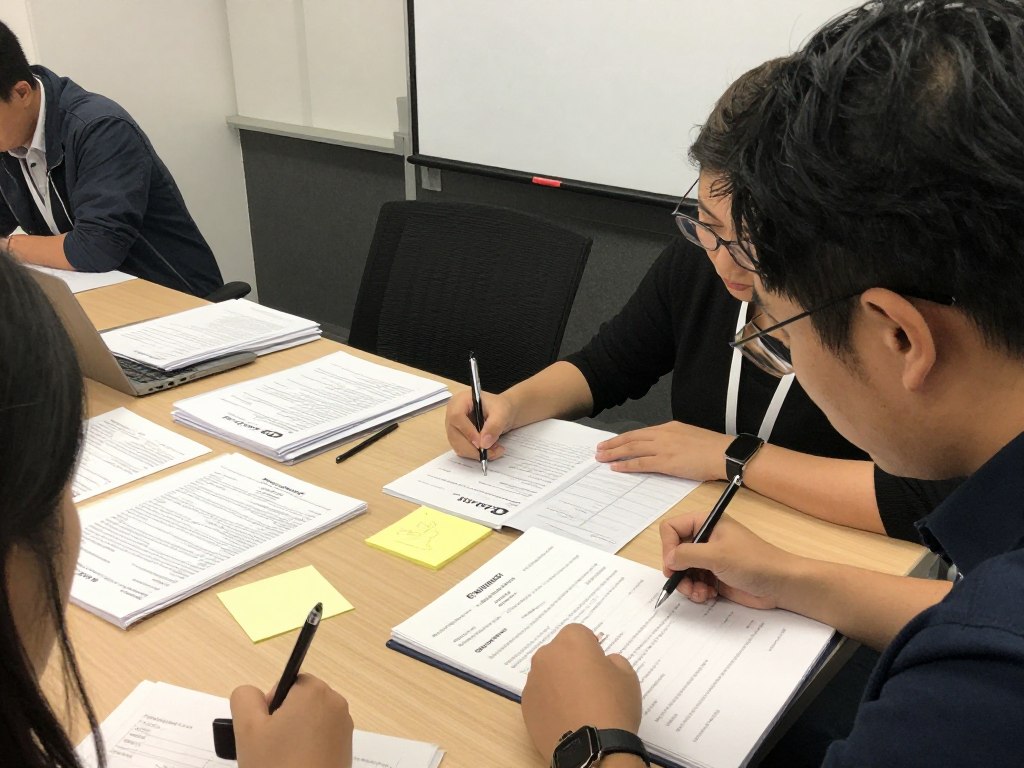 Professional skills development workshop with resume writing materials